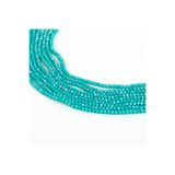 yfhobi 1 Dizi (130-135 Adet) - 3 mm Yassı Kristal Cam Boncuk Dizisi Mat Janjanlı Turkuaz Renk 1.Kalite