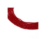 yfhobi 1 Dizi (130-135 Adet) - 3 mm Yassı Kristal Cam Boncuk Dizisi Mat Kan Kırmızı Renk 1.Kalite