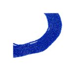 yfhobi 1 Dizi (130-135 Adet) - 3 mm Yassı Kristal Cam Boncuk Dizisi Mat Parlament Mavi Renk 1.Kalite