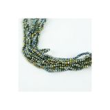 yfhobi 1 Dizi (145-155 Adet) - 2 mm Yassı Kristal Cam Boncuk Dizisi Kaplama Yeşil Renk 1.Kalite