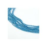 yfhobi 1 Dizi (145-155 Adet) - 2 mm Yassı Kristal Cam Boncuk Dizisi Mat Janjanlı Gökmavi Renk 1.Kalite