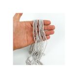 yfhobi 1 Dizi (145-155 Adet) - 2 mm Yassı Kristal Cam Boncuk Dizisi Mat Janjanlı Gri Renk 1.Kalite