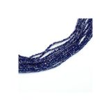 yfhobi 1 Dizi (145-155 Adet) - 2 mm Yassı Kristal Cam Boncuk Dizisi Mat Janjanlı Koyu Mavi Renk 1.Kalite