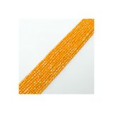 yfhobi 1 Dizi (145-155 Adet) - 2 mm Yassı Kristal Cam Boncuk Dizisi Mat Janjanlı Koyu Sarı Renk 1.Kalite