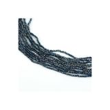 yfhobi 1 Dizi (145-155 Adet) - 2 mm Yassı Kristal Cam Boncuk Dizisi Mat Janjanlı Lacivert Renk 1.Kalite