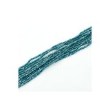 yfhobi 1 Dizi (145-155 Adet) - 2 mm Yassı Kristal Cam Boncuk Dizisi Mat Janjanlı Petrol Mavi Renk 1.Kalite