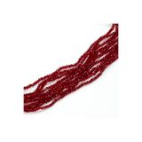 yfhobi 1 Dizi (145-155 Adet) - 2 mm Yassı Kristal Cam Boncuk Dizisi Şeffaf Bordo Renk 1.Kalite