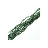 yfhobi 1 Dizi (145-155 Adet)- 2 mm Yassı Kristal Cam Boncuk Dizisi Şeffaf Janjanlı Koyu Yeşil Renk 1.Kalite