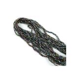 yfhobi 1 DİZİ (40 cm - 130 Adet) - 4 mm YASSI KRİSTAL CAM BONCUK, KAPLAMA JANJANLI MİX RENK BONCUK DİZİSİ