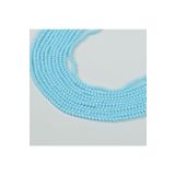 yfhobi 1 DİZİ (40 cm - 130 Adet) - 4 mm YASSI KRİSTAL CAM BONCUK, MAT BEBE MAVİ RENK BONCUK DİZİSİ