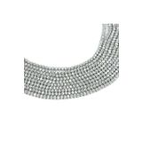 yfhobi 1 DİZİ (40 cm - 130 Adet)- 4 mm YASSI KRİSTAL CAM BONCUK, MAT JANJANLI GRİ RENK BONCUK DİZİSİ