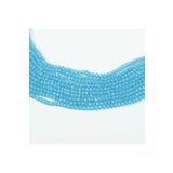 yfhobi 1 DİZİ (40 cm - 130 Adet)- 4 mm YASSI KRİSTAL CAM BONCUK, MAT JANJANLI MAVİ RENK BONCUK DİZİSİ
