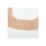yfhobi 1 DİZİ (40 cm- 130 Adet)- 4 mm YASSI KRİSTAL CAM BONCUK, MAT JANJANLI PUDRA PEMBE RENK BONCUK DİZİSİ
