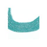 yfhobi 1 DİZİ (40 cm - 130 Adet)- 4 mm YASSI KRİSTAL CAM BONCUK, MAT JANJANLI TURKUAZ RENK BONCUK DİZİSİ