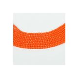 yfhobi 1 DİZİ (40 cm - 130 Adet) - 4 mm YASSI KRİSTAL CAM BONCUK, MAT TURUNCU RENK BONCUK DİZİSİ