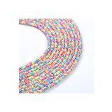 yfhobi 1 Dizi (40 Cm) - 6 Mm Fimo Boncuk, Gökkuşağı Tonu Polimer Kil Fimo Boncuk Dizisi, Hamur Boncuk