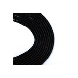 yfhobi 1 Dizi (40 Cm) - 6 Mm Fimo Boncuk, Siyah Renk Polimer Kil Fimo Boncuk Dizisi, Hamur Boncuk