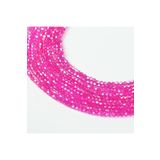 yfhobi 1 DİZİ (40 cm- 90-95 Adet)- 4 mm PİRAMİT KRİSTAL CAM BONCUK, ŞEFFAF JANJANLI PEMBE BONCUK DİZİSİ