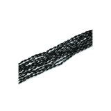 yfhobi 1 Dizi ( 60-65 Adet ) - 4x8 mm Arpa Mekik Kristal Cam Boncuk Dizisi, Mat Siyah Renk, 1.Kalite