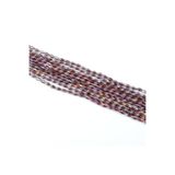 yfhobi 1 Dizi ( 60-65 Adet ) - 4x8 mm Arpa Mekik Kristal Cam Boncuk Dizisi, Şeffaf Janjanlı Mor, 1.Kalite