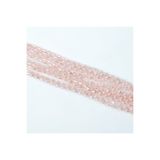 yfhobi 1 Dizi ( 60-65 Adet ) - 4x8 mm Arpa Mekik Kristal Cam Boncuk Dizisi, Şeffaf Janjanlı Pembe, 1.Kalite