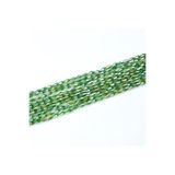 yfhobi 1 Dizi ( 60-65 Adet ) - 4x8 mm Arpa Mekik Kristal Cam Boncuk Dizisi, Şeffaf Janjanlı Yeşil, 1.Kalite