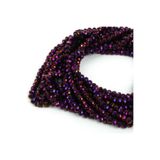 yfhobi 1 Dizi (67-70 Adet) - 8 mm Yassı Kristal Cam Boncuk Dizisi Kaplama Mor Renk 1.Kalite