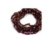yfhobi 1 Dizi (80-85 Adet) - 6 mm Üçgen Kristal Cam Boncuk Dizisi Kaplama Mor Renk 1.Kalite