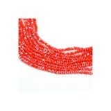 yfhobi 1 Dizi (80-85 Adet) - 6 mm Üçgen Kristal Cam Boncuk Dizisi Mat Janjanlı Kırmızı Renk 1.Kalite