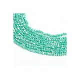 yfhobi 1 Dizi (80-85 Adet) - 6 mm Üçgen Kristal Cam Boncuk Dizisi Mat Janjanlı Turkuaz Renk 1.Kalite