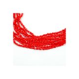 yfhobi 1 Dizi (80-85 Adet) - 6 mm Üçgen Kristal Cam Boncuk Dizisi Mat Kırmızı Renk 1.Kalite