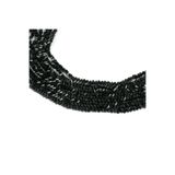 yfhobi 1 Dizi (80-85 Adet) - 6 mm Üçgen Kristal Cam Boncuk Dizisi Mat Siyah Renk 1.Kalite
