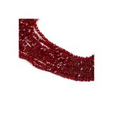 yfhobi 1 Dizi (80-85 Adet) - 6 mm Üçgen Kristal Cam Boncuk Dizisi Şeffaf Bordo Renk 1.Kalite