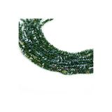 yfhobi 1 Dizi (80-85 Adet) - 6 mm Üçgen Kristal Cam Boncuk Dizisi Şeffaf Janjanlı Koyu Yeşil Renk 1.Kalite