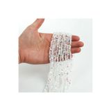 yfhobi 1 Dizi (80-85 Adet) - 6 mm Üçgen Kristal Cam Boncuk Dizisi Şeffaf Janjanlı Renk 1.Kalite