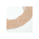 yfhobi 1 Dizi (80-85 Adet) - 6 mm Yassı Kristal Cam Boncuk Dizisi Mat Janjanlı Vizon Renk 1.Kalite