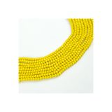 yfhobi 1 Dizi (80-85 Adet) - 6 mm Yassı Kristal Cam Boncuk Dizisi Mat Sarı Renk 1.Kalite