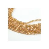 yfhobi 1 Dizi (80-85 Adet) - 6 mm Yassı Kristal Cam Boncuk Dizisi Şeffaf Janjanlı Bal Renk 1.Kalite
