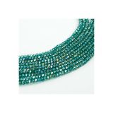yfhobi 1 Dizi (80-85 Adet) - 6 mm Yassı Kristal Cam Boncuk Dizisi Şeffaf Janjanlı Mint Yeşil Renk 1.Kalite