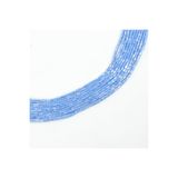 yfhobi 1 Dizi (90-95 Adet) - 2x4 mm Baget Kristal Cam Boncuk Dizisi Mat Janjanlı Açık Mavi Renk 1.Kalite