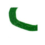 yfhobi 1 Dizi (90-95 Adet) - 2x4 mm Baget Kristal Cam Boncuk Dizisi Mat Koyu Yeşil Renk 1.Kalite