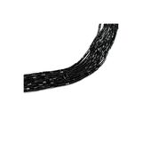 yfhobi 1 Dizi (90-95 Adet) - 2x4 mm Baget Kristal Cam Boncuk Dizisi Mat Siyah Renk 1.Kalite