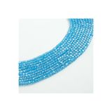 yfhobi 1 Dizi (90-95Adet) - 4 mm Küp Kristal Cam Boncuk Dizisi Mat Janjanlı Açık Mavi Renk 1.Kalite
