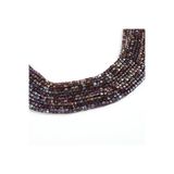 yfhobi 1 Dizi (90-95Adet) - 4 mm Küp Kristal Cam Boncuk Dizisi Şeffaf Janjanlı Mor Renk 1.Kalite