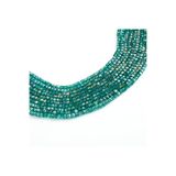 yfhobi 1 Dizi (90-95Adet) - 4 mm Küp Kristal Cam Boncuk Dizisi Şeffaf Janjanlı Yeşil Renk 1.Kalite