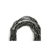 yfhobi 1 Dizi (95-100 Adet) - 4 mm Yuvarlak Kristal Cam Boncuk Dizi, Parlak Kaplama Füme Renk, 1.Kalite