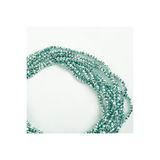 yfhobi 1 Dizi (95-100 Adet) - 4 mm Yuvarlak Kristal Cam Boncuk Dizi Parlak Kaplama Mint Yeşil Renk 1.Kalite