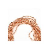 yfhobi 1 Dizi (95-100 Adet) - 4 mm Yuvarlak Kristal Cam Boncuk Dizi, Parlak Kaplama Somon Renk, 1.Kalite