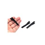 yfhobi 10 Adet - 5.5 Cm Siyah Kaplama Maşa Toka, Pens Toka, Timsah Toka, Saç Tokası, 1.kalite, Yerli Üretim