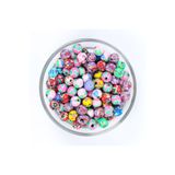yfhobi 10 Adet - Polimer Fimo Boncuk, Karışık Emruli Desenli Yuvarlak Polimer Kil Boncuk. 1. Kalite